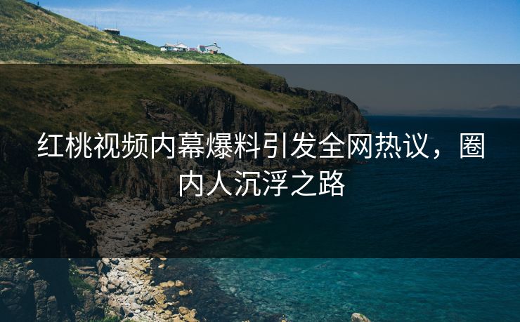 红桃视频内幕爆料引发全网热议，圈内人沉浮之路
