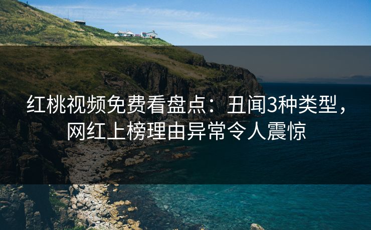 红桃视频免费看盘点：丑闻3种类型，网红上榜理由异常令人震惊